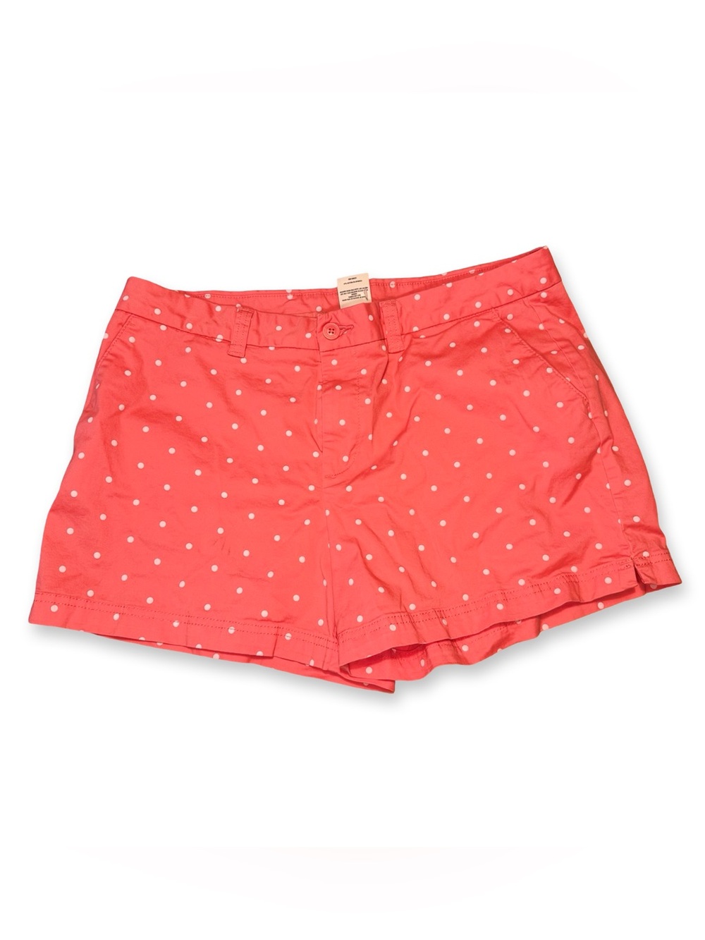 Magellan Outdoors Coral Polka Dot Women's Chino Shorts